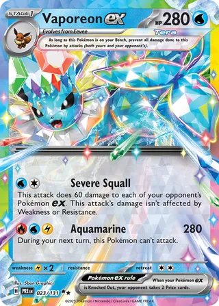 023 PRE #023 Vaporeon ex RR - Image 1