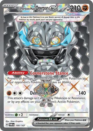 199 TWM #199 Cornerstone Mask Ogerpon ex UR - Image 1