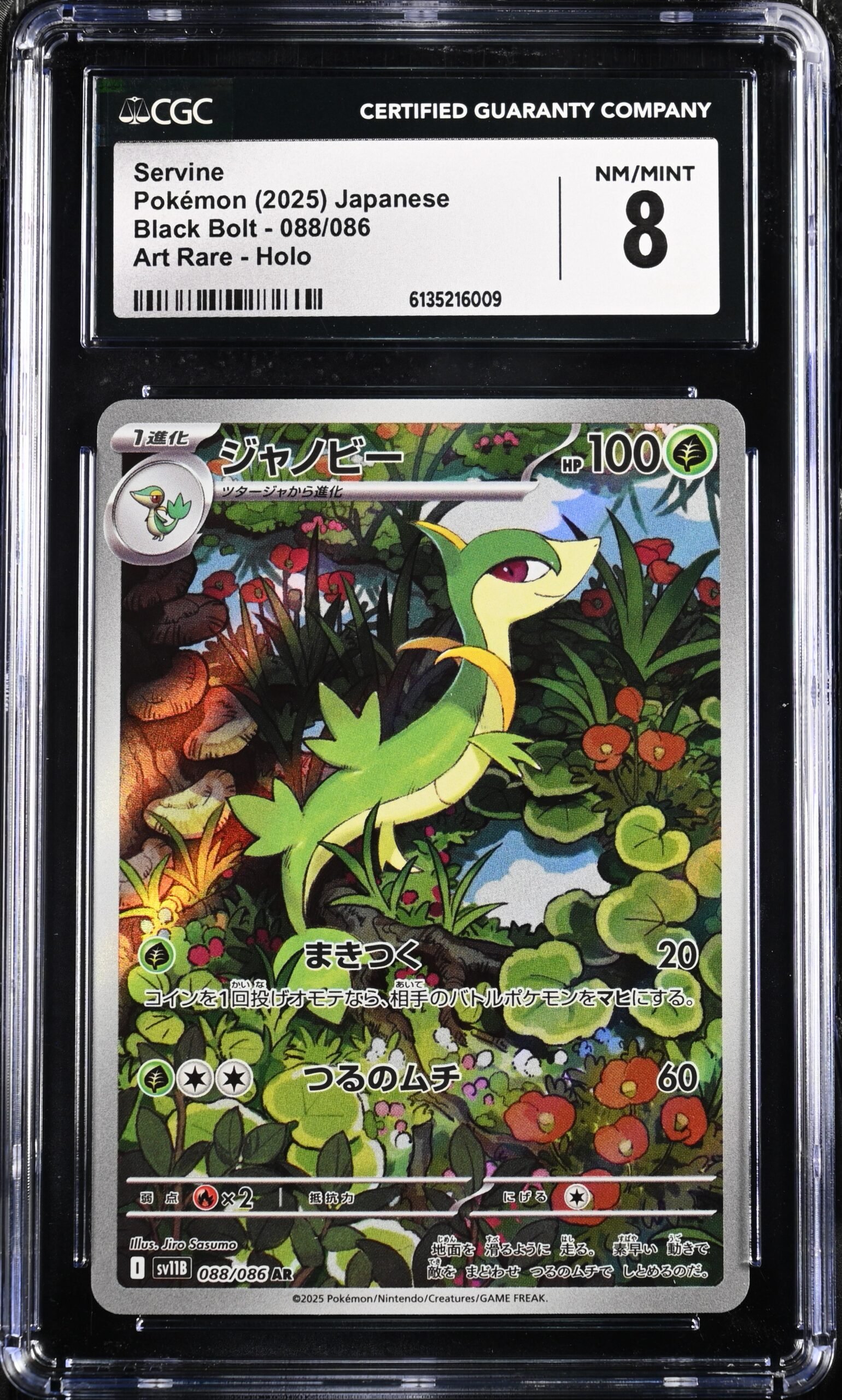 CAR6135216-009_OBV CGC 8 Servine AR SV11B #088 Black Bolt - Image 1