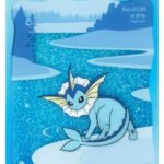Eeveelution Glitter-Sand Card Display Pendant – [Normal] [Vaporeon] (Pendant Only)