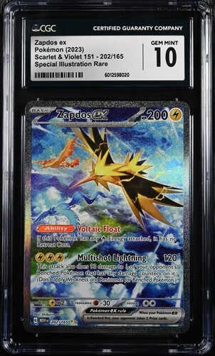 CGC 10 Zapdos ex SIR MEW #202 151