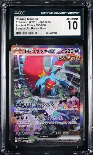 CGC 10 Roaring Moon ex SAR SV4K #090 Ancient Roar