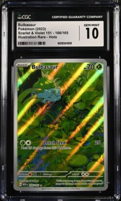 CGC 10 Bulbasaur IR MEW #166 151