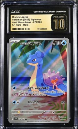 CGC Pristine 10 Misty's Lapras AR SV9A #072 Heat Wave Arena