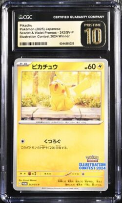 CGC Pristine 10 Pikachu PR SV-P #242 Scarlet & Violet Promo